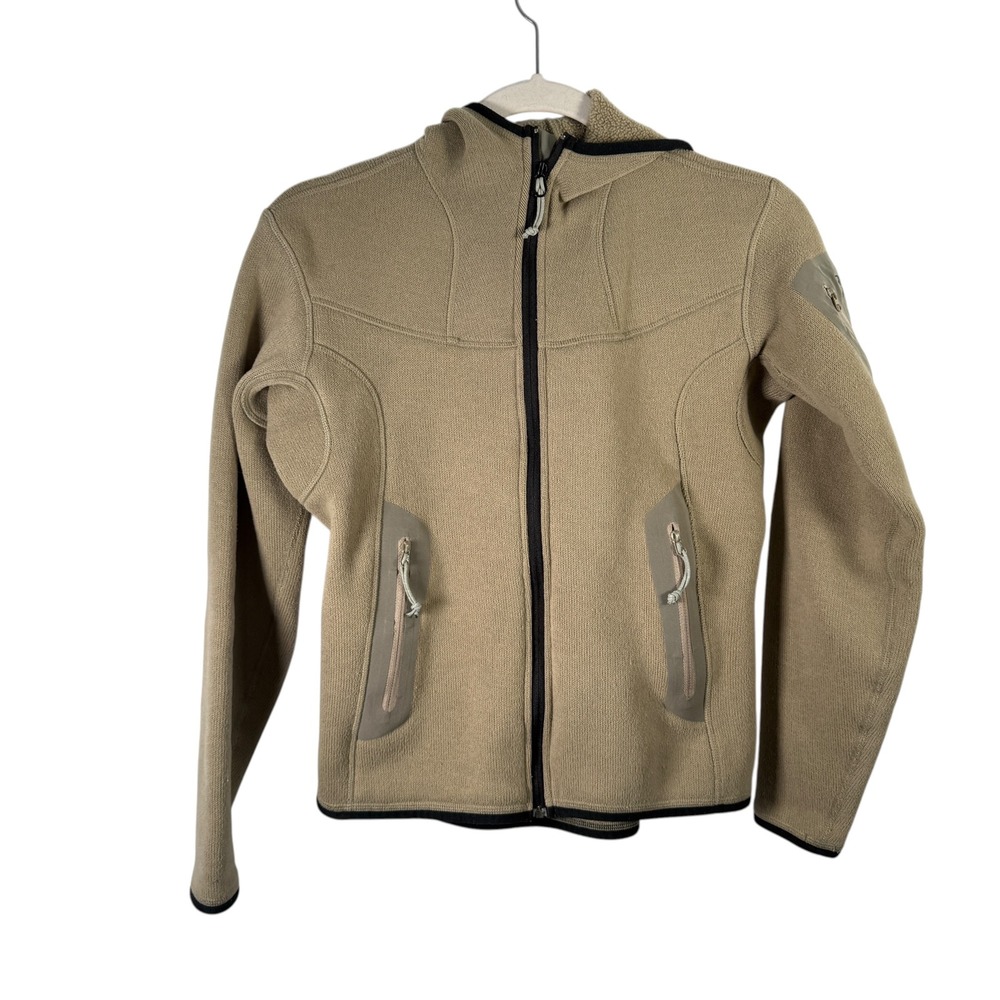 Arc'teryx Covert Fleece Jacket Hoodie Brown Full Zip Outdoor Gorpcore Womens Sm - Picture 2 of 11